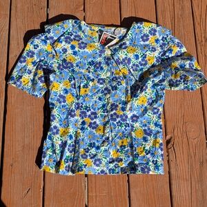 Floral Button-Up Blouse